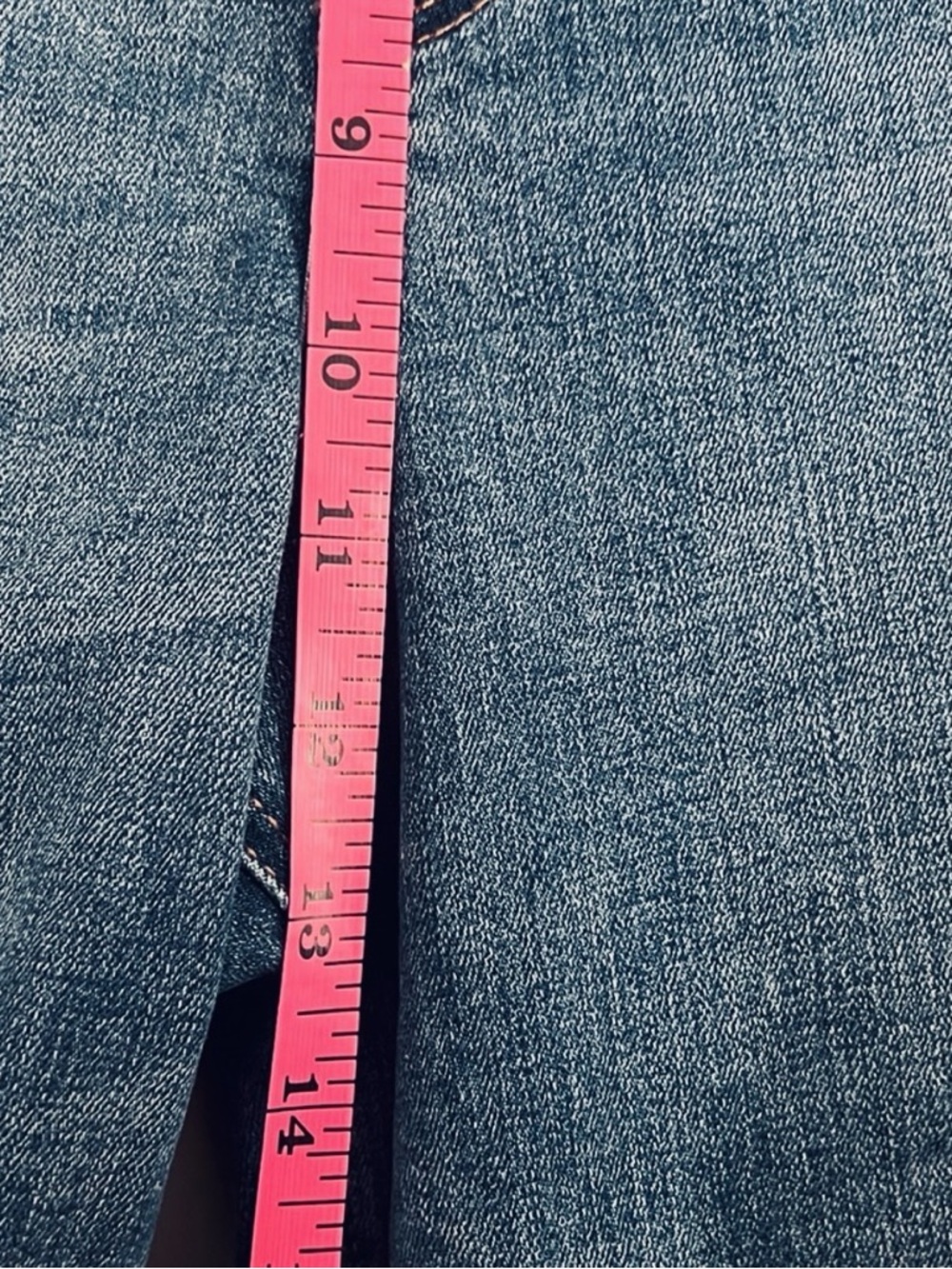 Express High Rise Girlfriend Jeans Rhinestone Distressed Raw Hem 16 - Picture 8 of 11